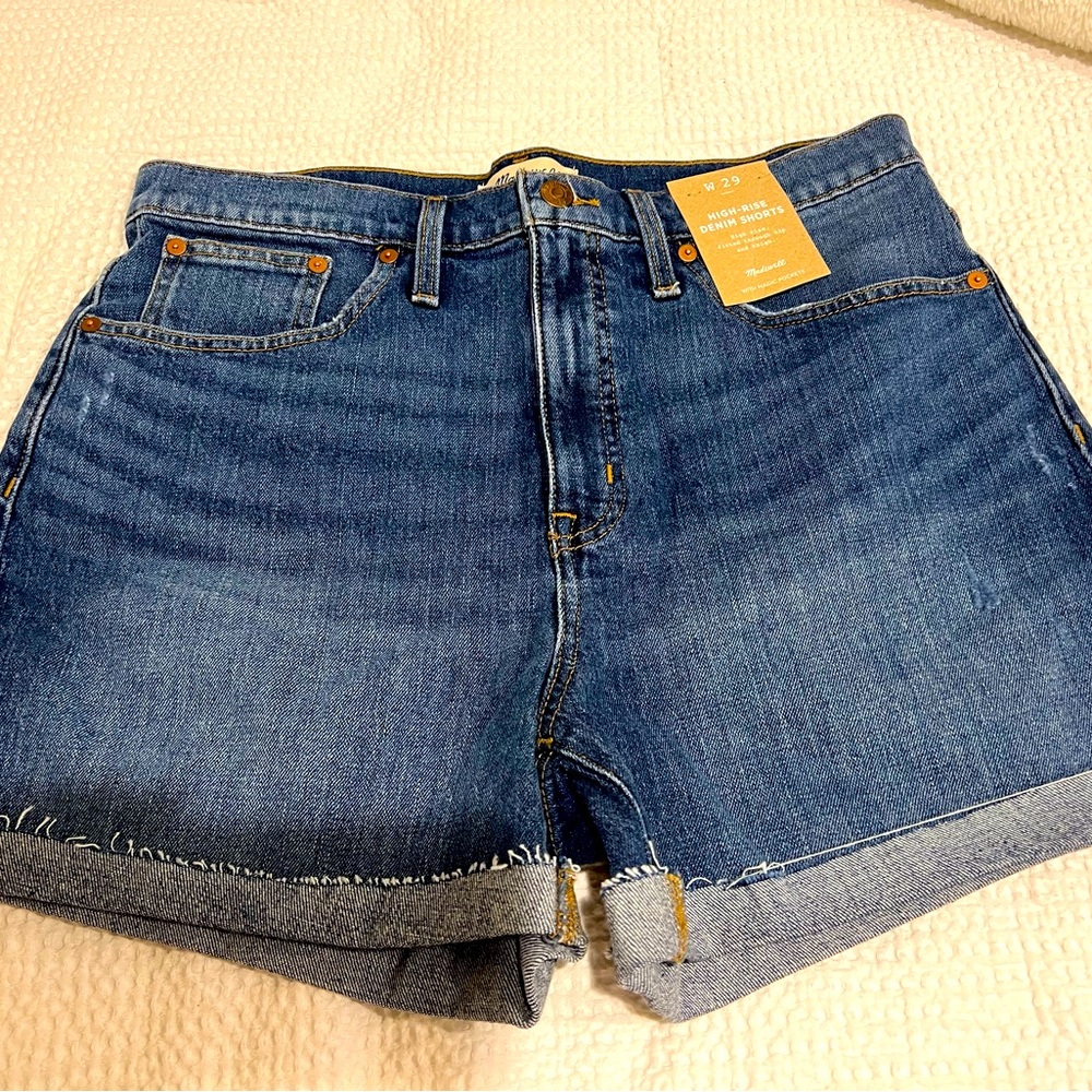 Madewell high rise denim shorts, brand new never worn